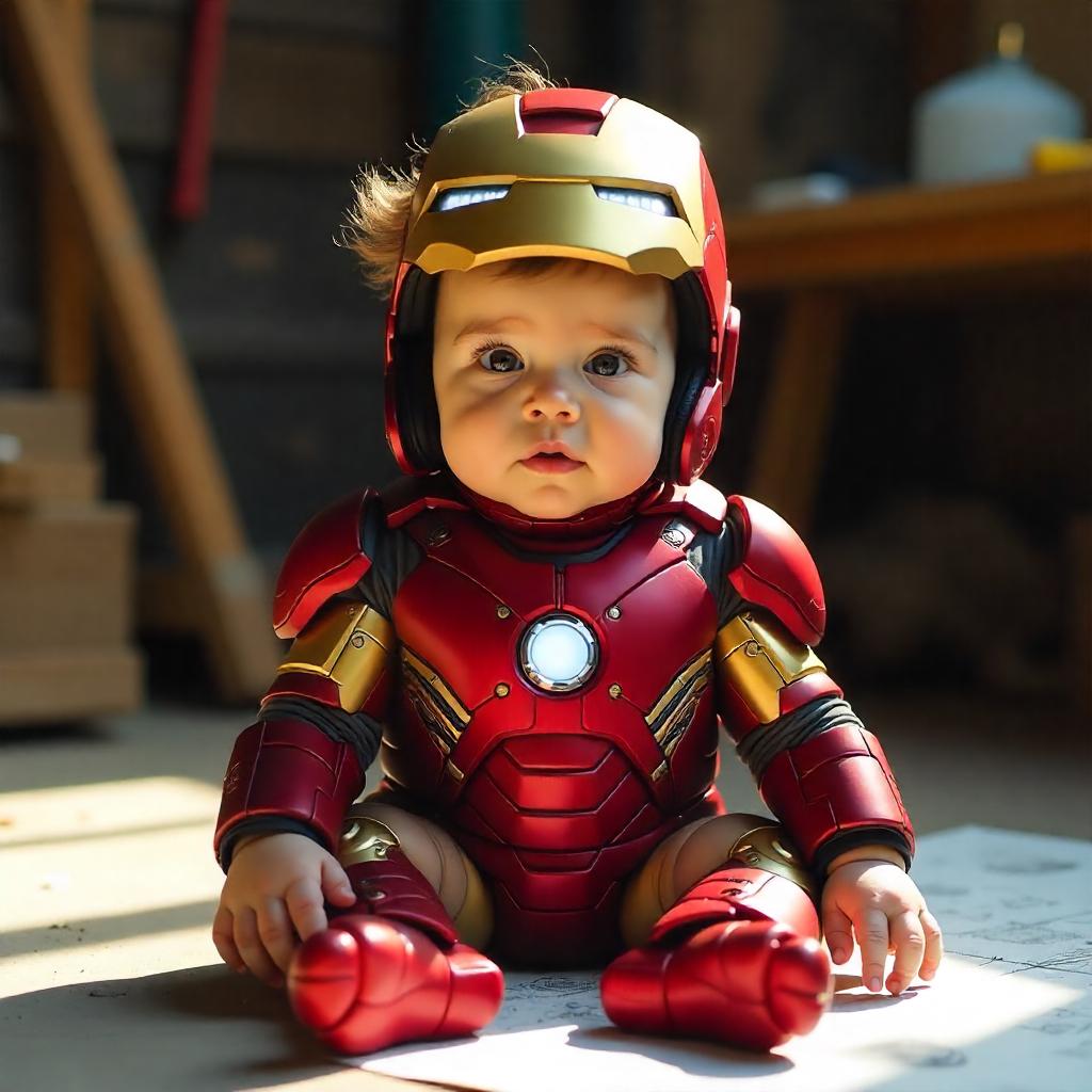 Front for Baby Iron Man