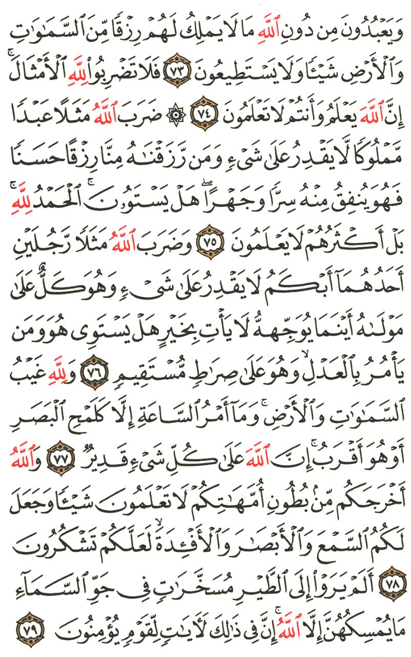 Front for سورة النحل  The Bees #8