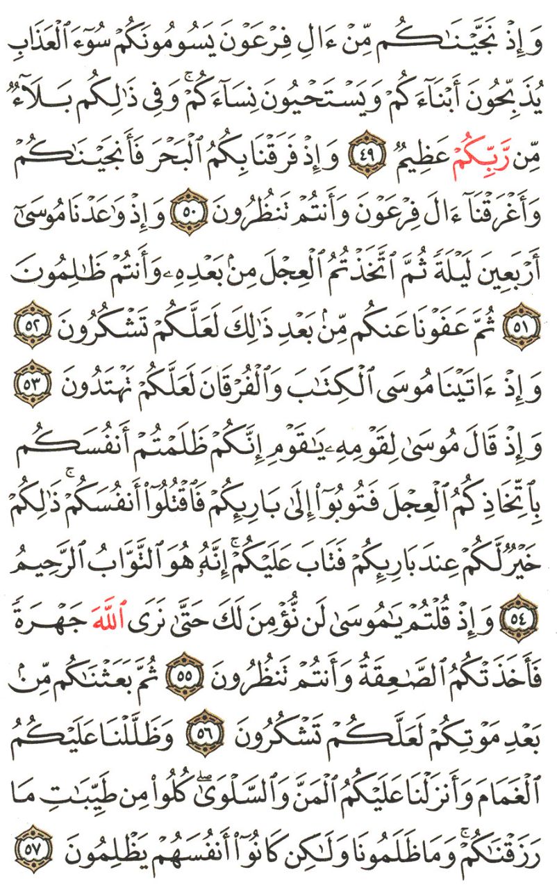 Front for سورة البقرة #6