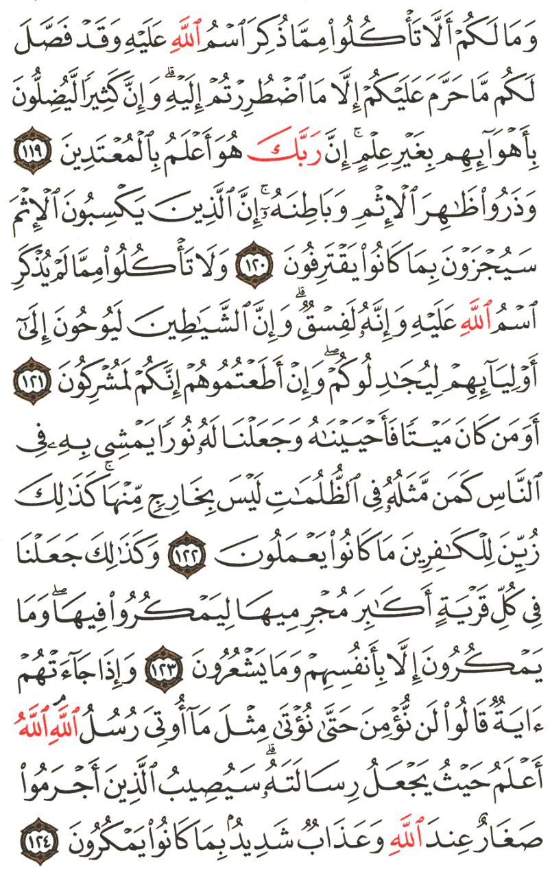 Front for سورة الأنعام The Cattle #15