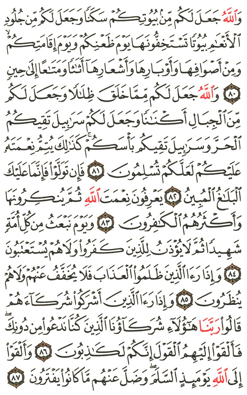 Front for سورة النحل  The Bees #9