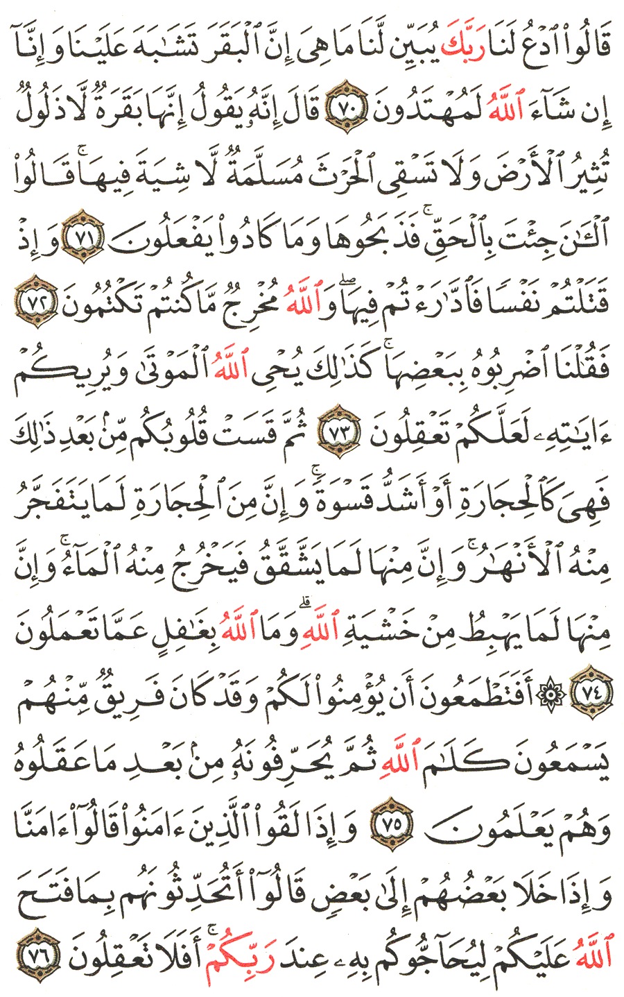Front for سورة البقرة The Cow #10