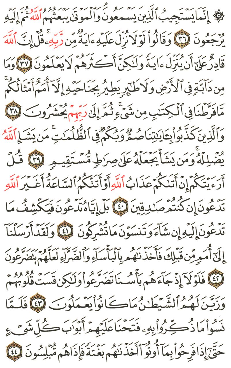 Front for سورة الأنعام The Cattle #4