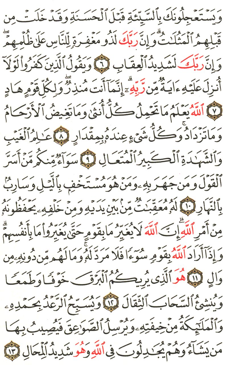 Front for سورة الرعد The Thunder #1