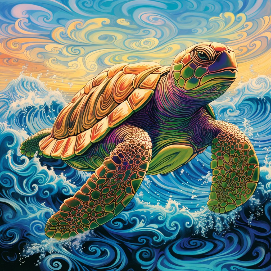 Front for Sea Turtle Swirl