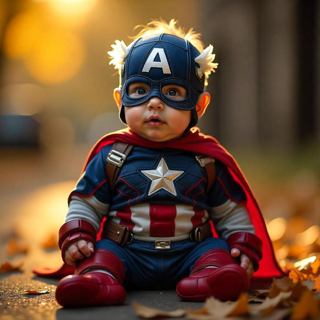 Front for Baby Cap Tain America